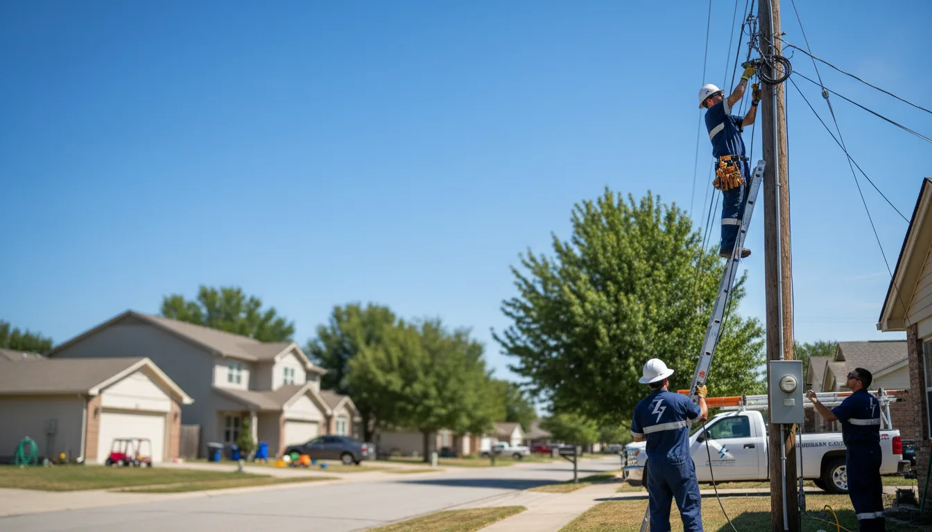 Residential electrician providing installation services in Weimar, TX